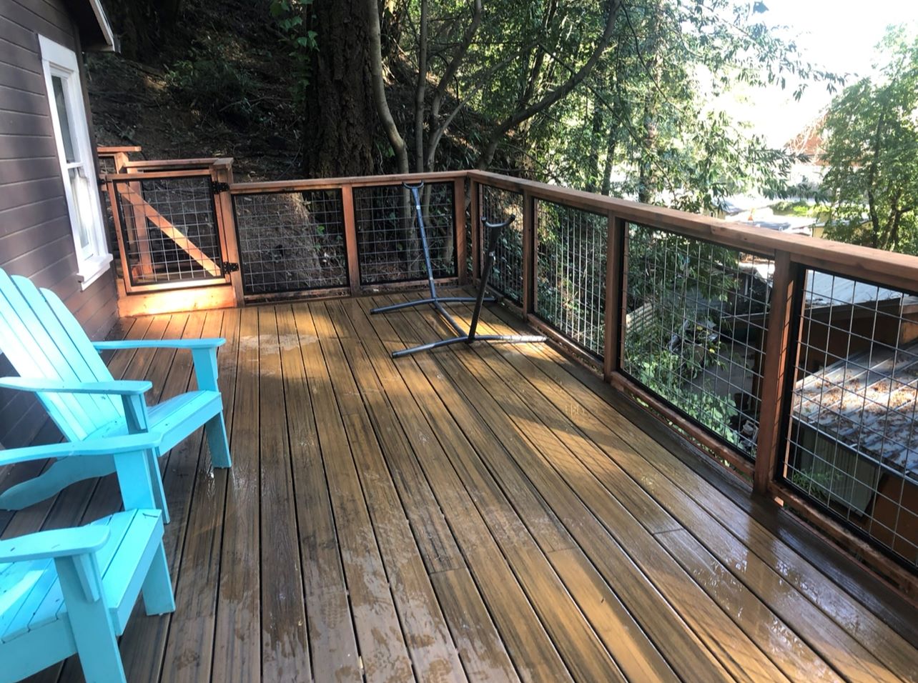 Elevated wood porch